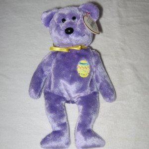 Ty Beanie Babies 2002 Eggs III Plush Bear Easter